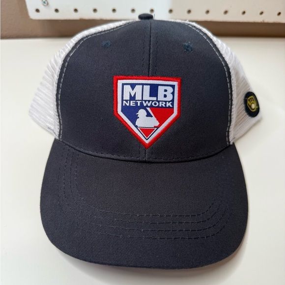 Milwaukee Brewers MLB Network Navy & White SnapBack Trucker Hat NWOT Baseball ⚾️ - Picture 2 of 12